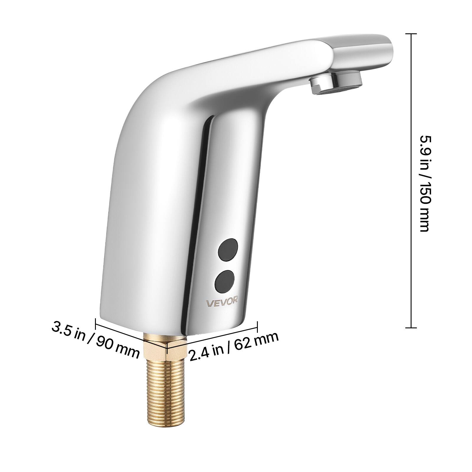 5.9 in/150 mm  
3.5 in/90 mm  
2.4 in/62 mm  
VEVOR