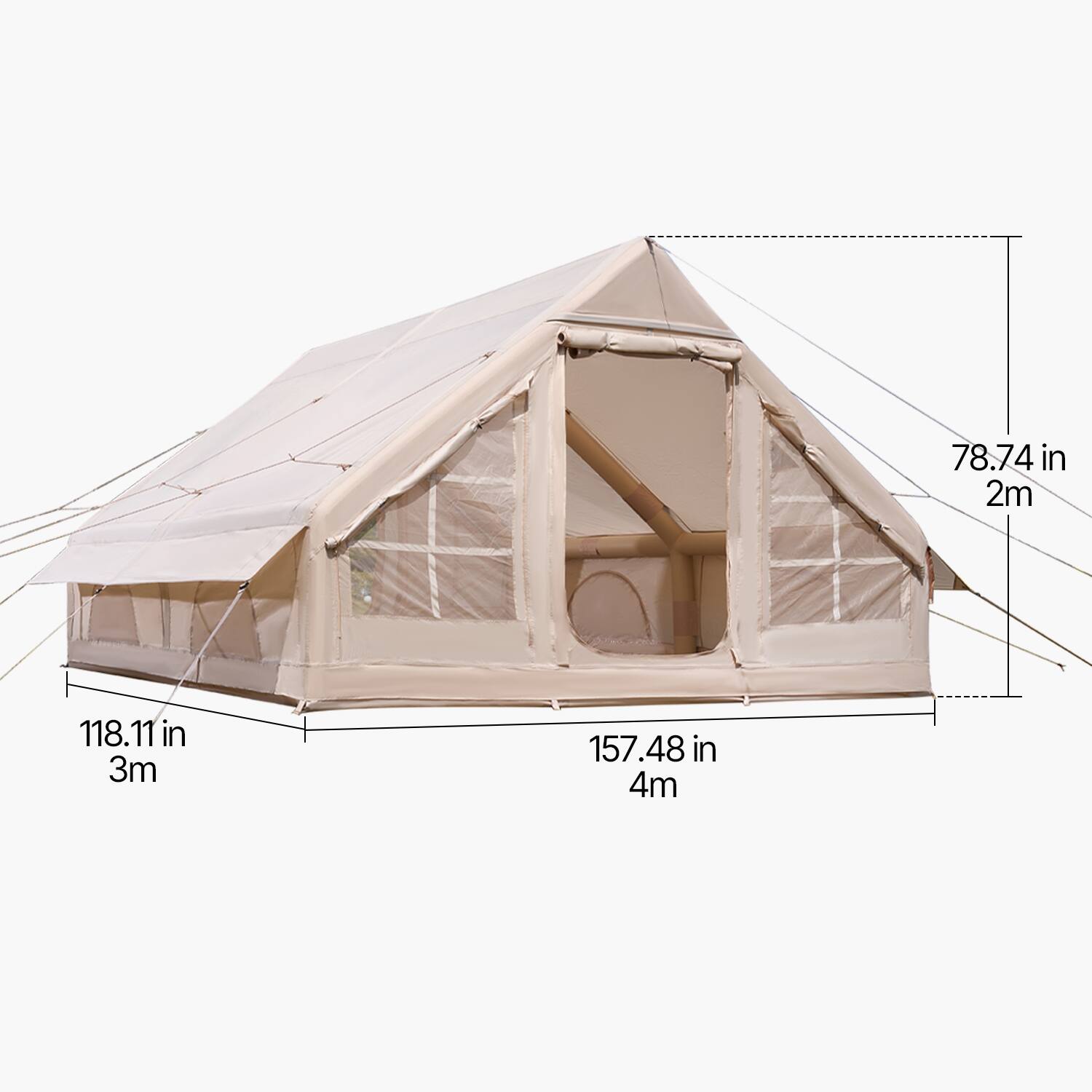 78.74 in 2m
118.11 in 3m
157.48 in 4m