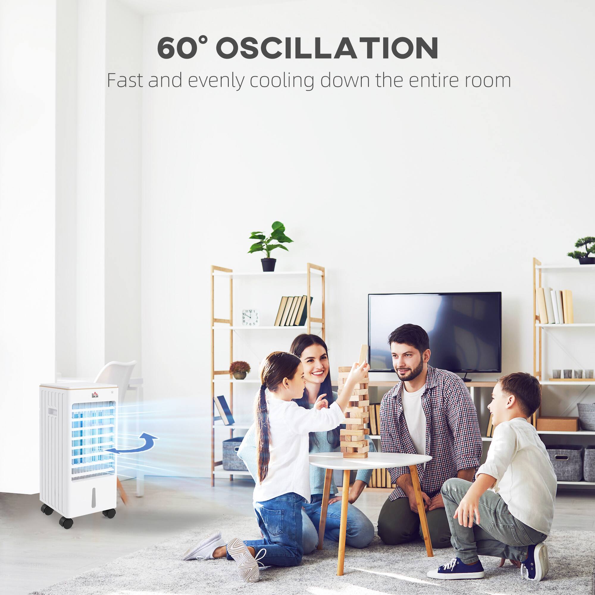 60° OSCILLATION  
Fast and evenly cooling down the entire room
