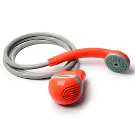 Ivation - Portable Outdoor Shower, Battery Powered, Rechargeable & Compact Camping Showerhead - Orange