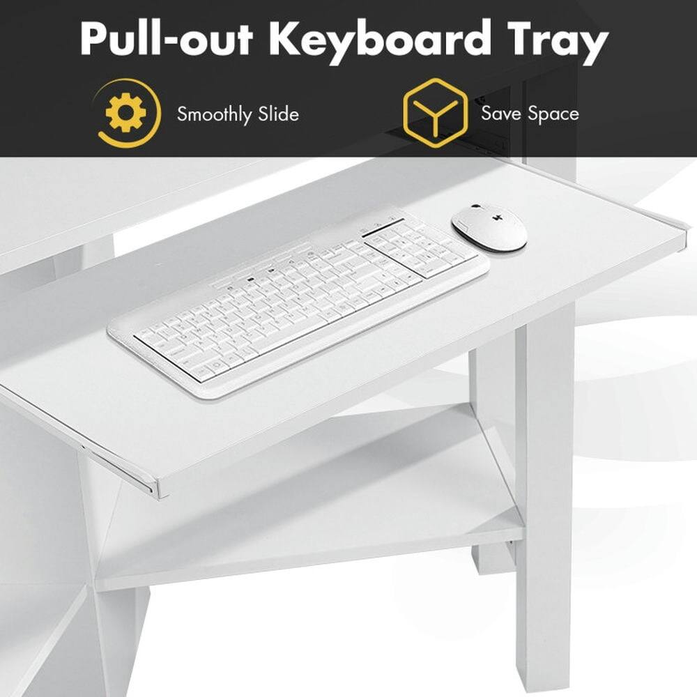Pull-out Keyboard Tray  
Smoothly Slide  
Save Space