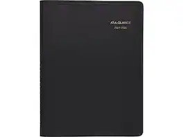 AT-A-GLANCE - 2024-2025 8.25" x 11" Academic Weekly Appointment Book, Faux Leather Cover - Black