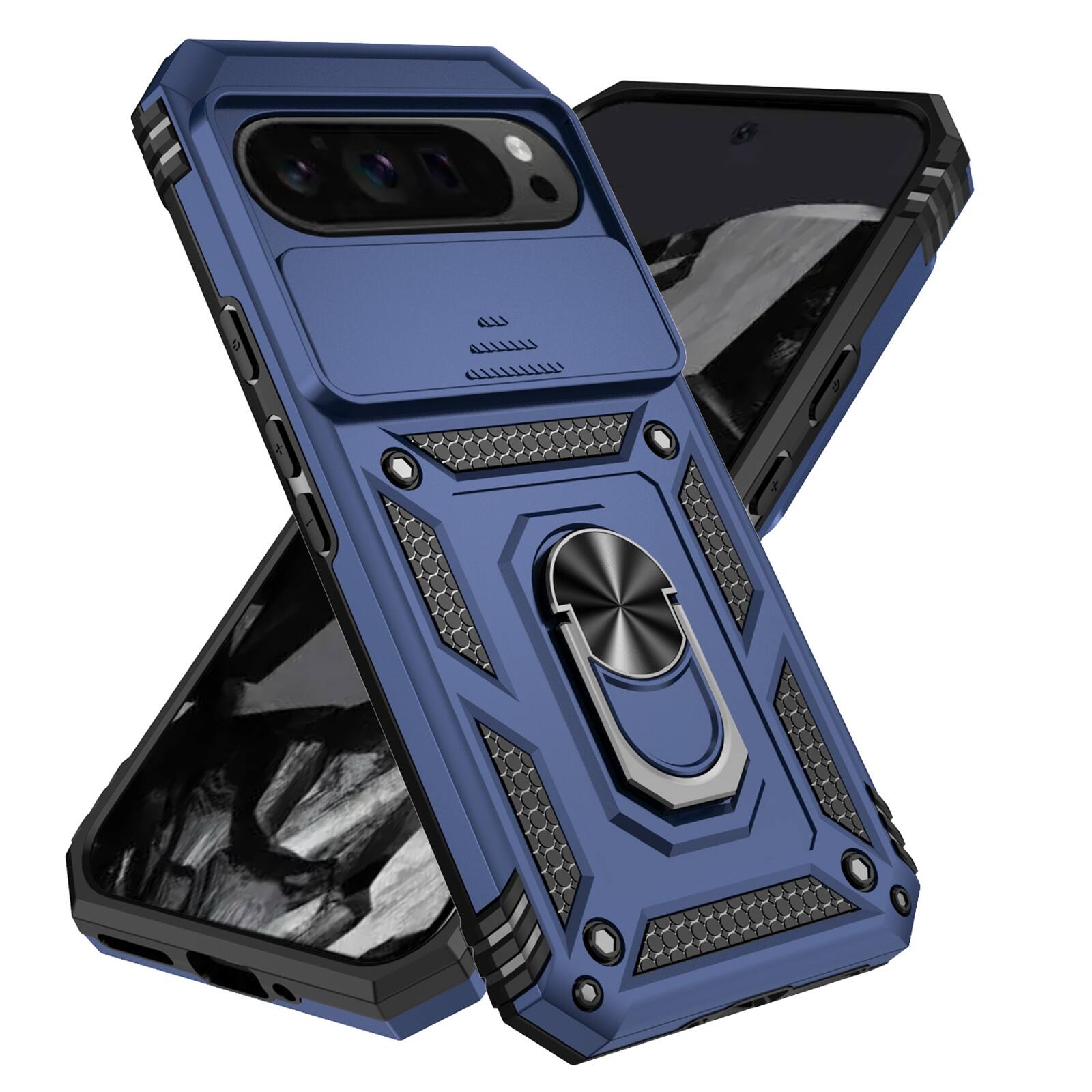 UUCOVER - Rugged Protective Case for Google Pixel 10 Pro XL,Shockproof TPU+PC Case Slide Camera Cover Ring Holder Stand Cover - Blue price history on PriceWatchPro