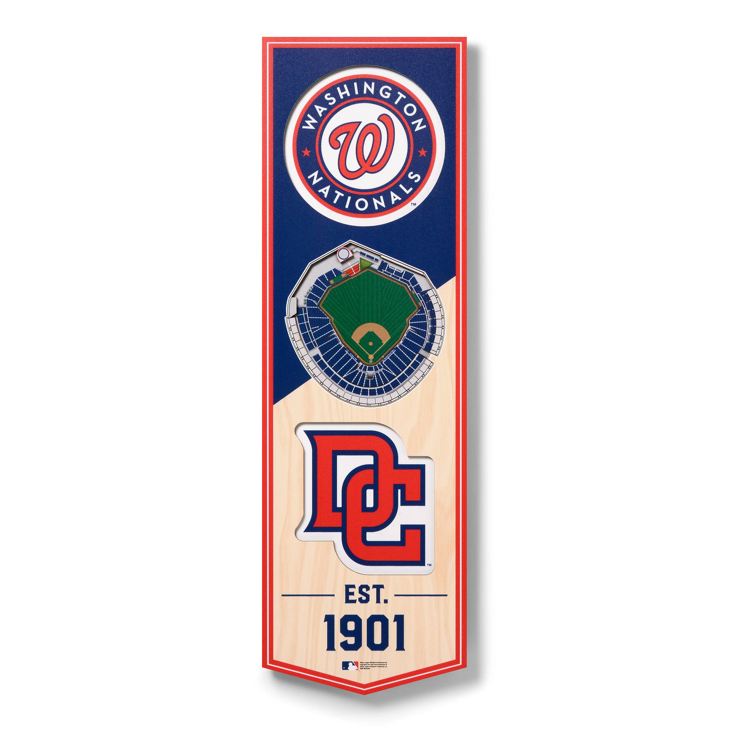 YouTheFan - Washington Nationals 6'' x 19'' 3D StadiumView Banner - Multicolor