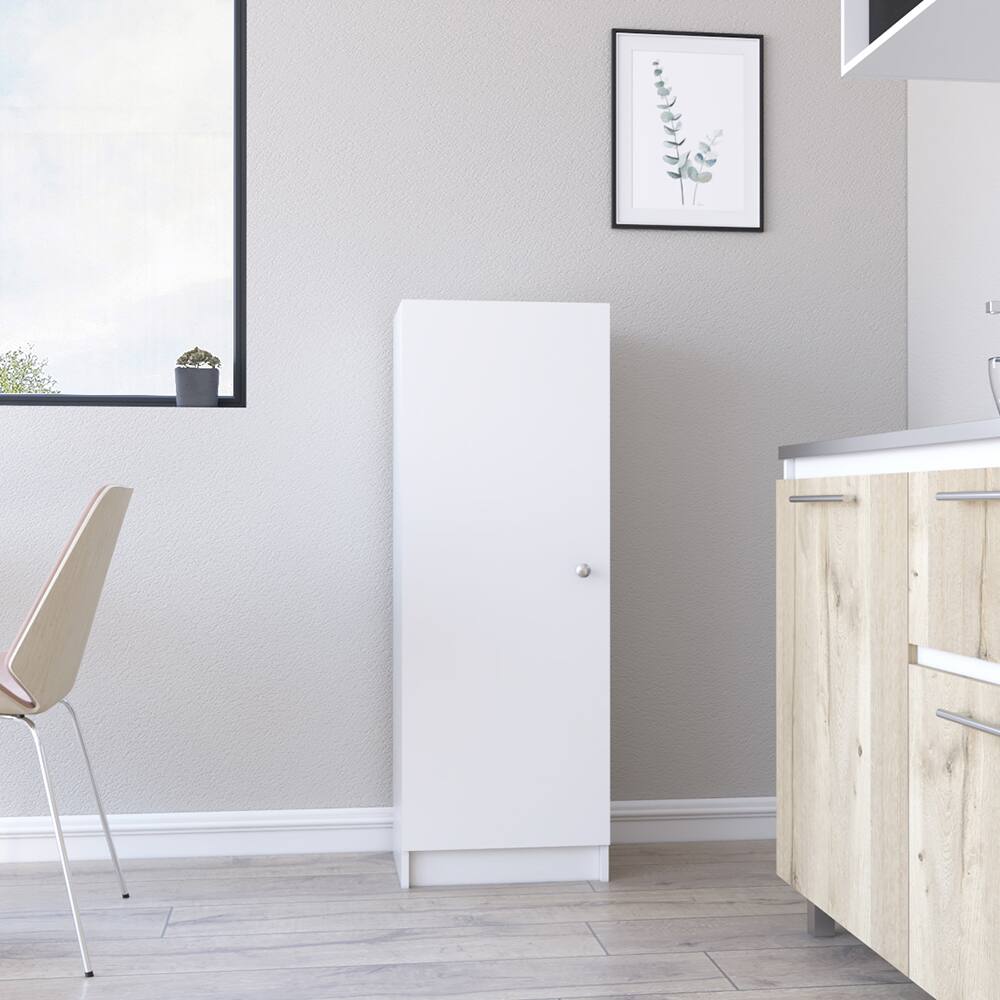 Angle. Treevol Furniture - Pantry Miami - White.