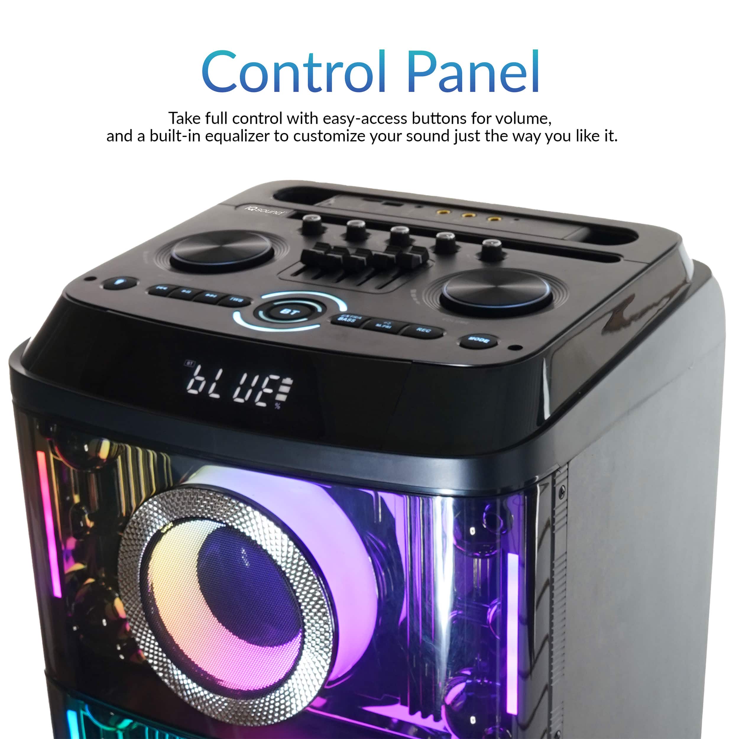 iQ Sound Cyber Flex 2x 12 Inch Portable Party Speaker 310123867M