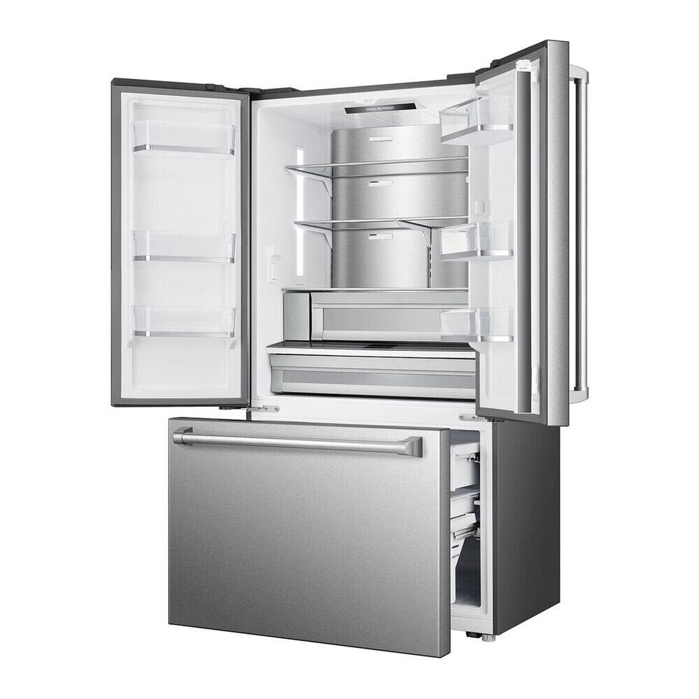 Alt View 5. Verona - Verona 36 in. Counter-Depth French Door Refrigerator with 20.2 cu. ft. Storage Capacity (Stainless Steel) - Stainless Steel.