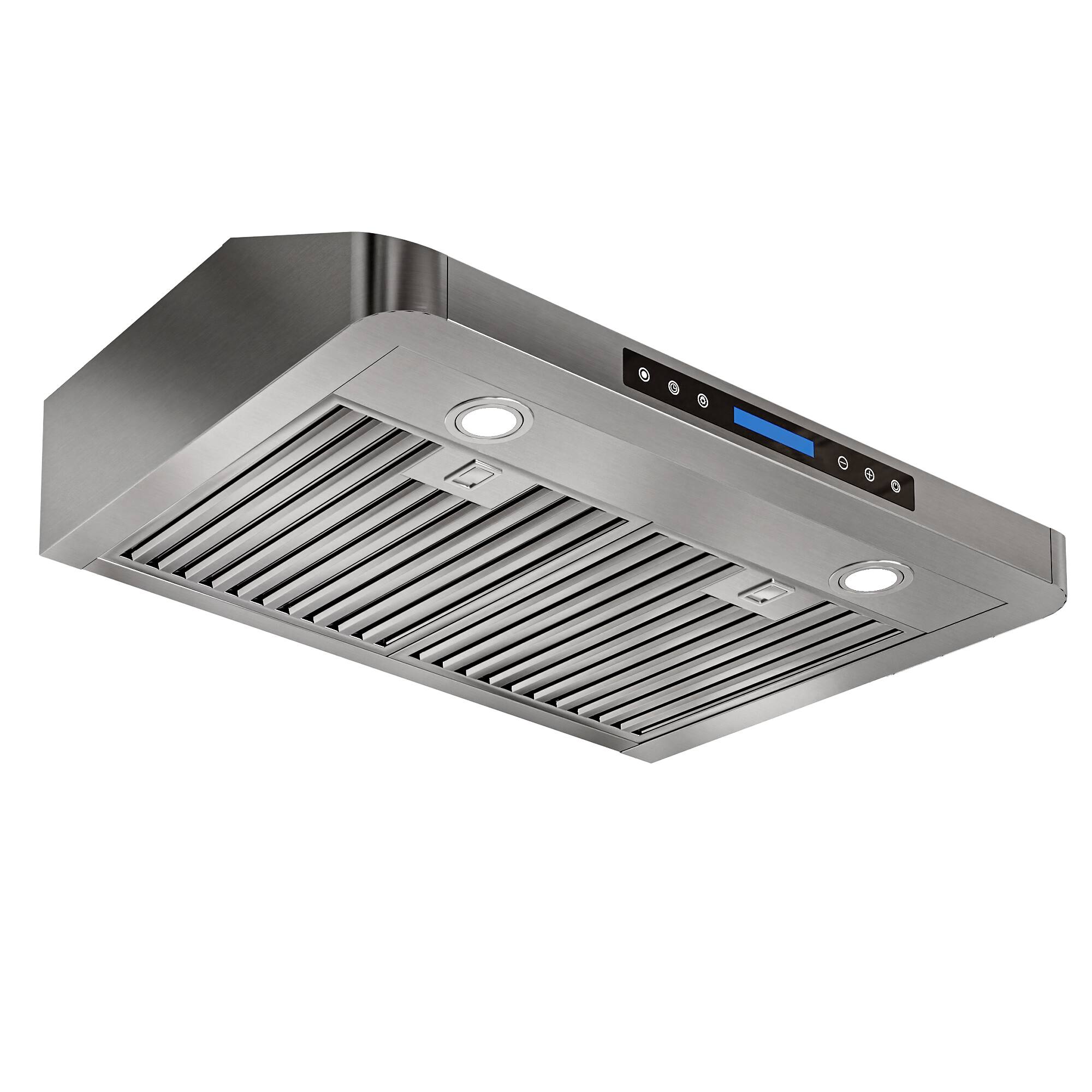 Angle. Onefly - 30 inches - Externally Vented - Under Cabinet Range Hood - Stainless Steel.