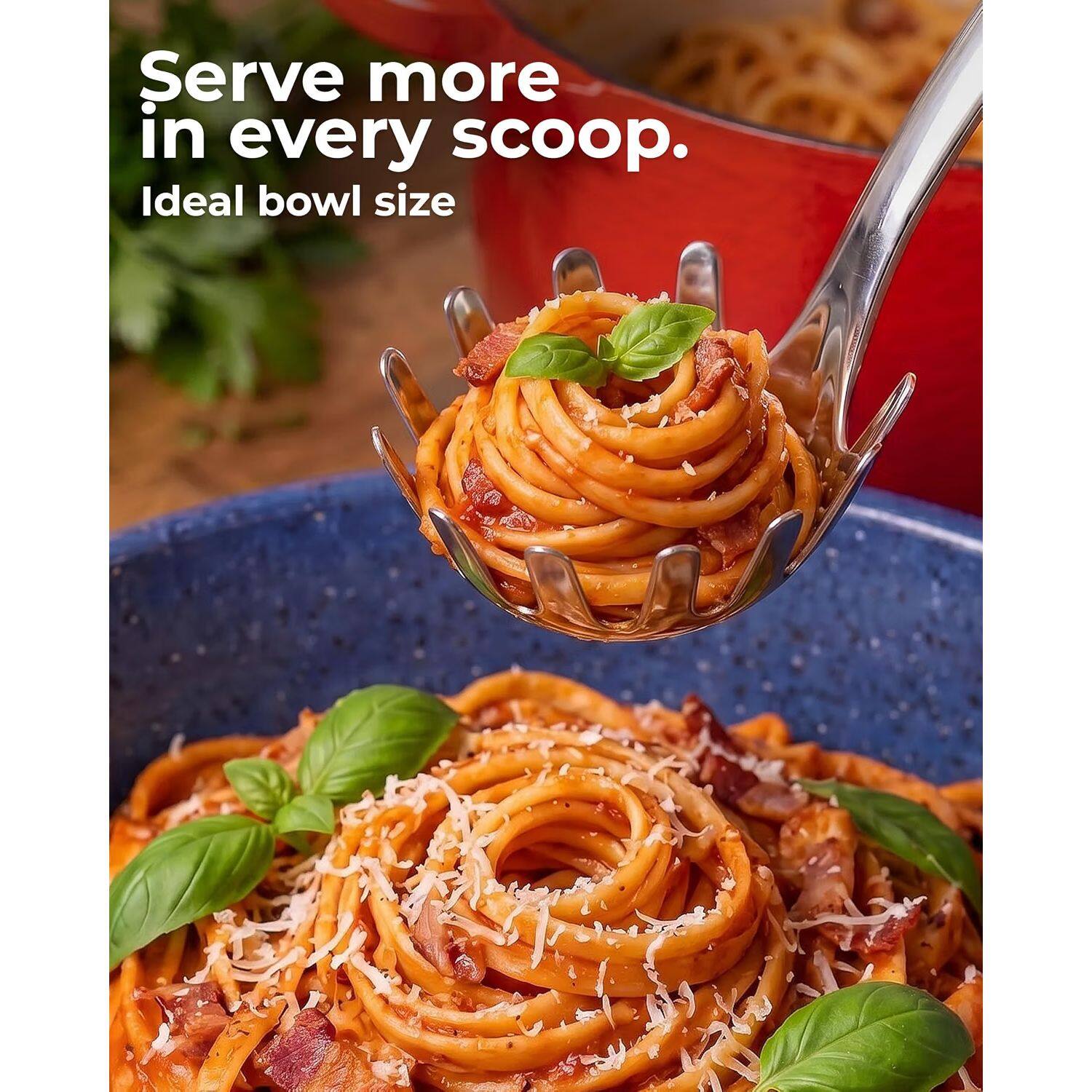Serve more in every scoop.  
Ideal bowl size