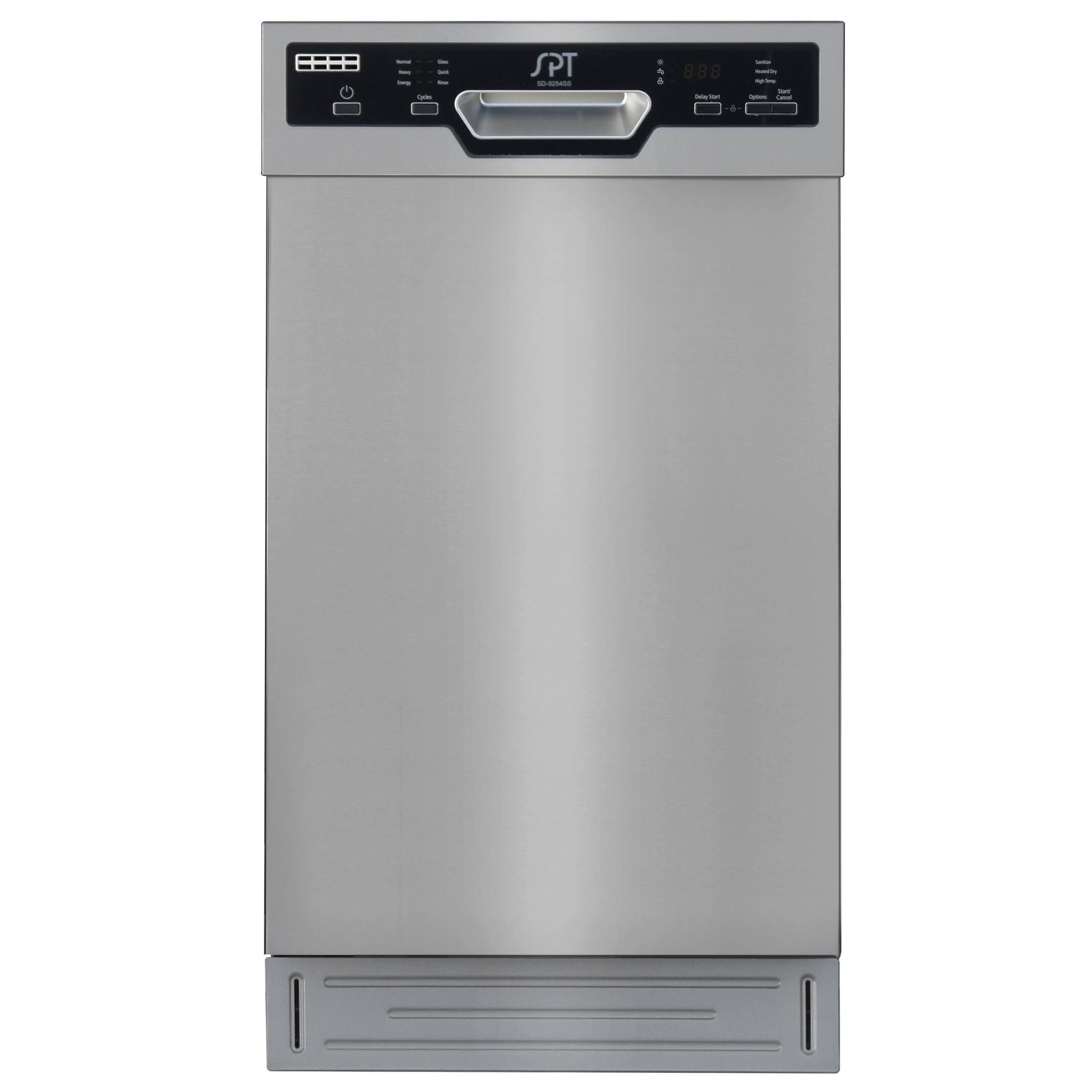 SPT - 18 in. Front Control Smart Dishwasher 120-Volt Tub - Stainless Steel