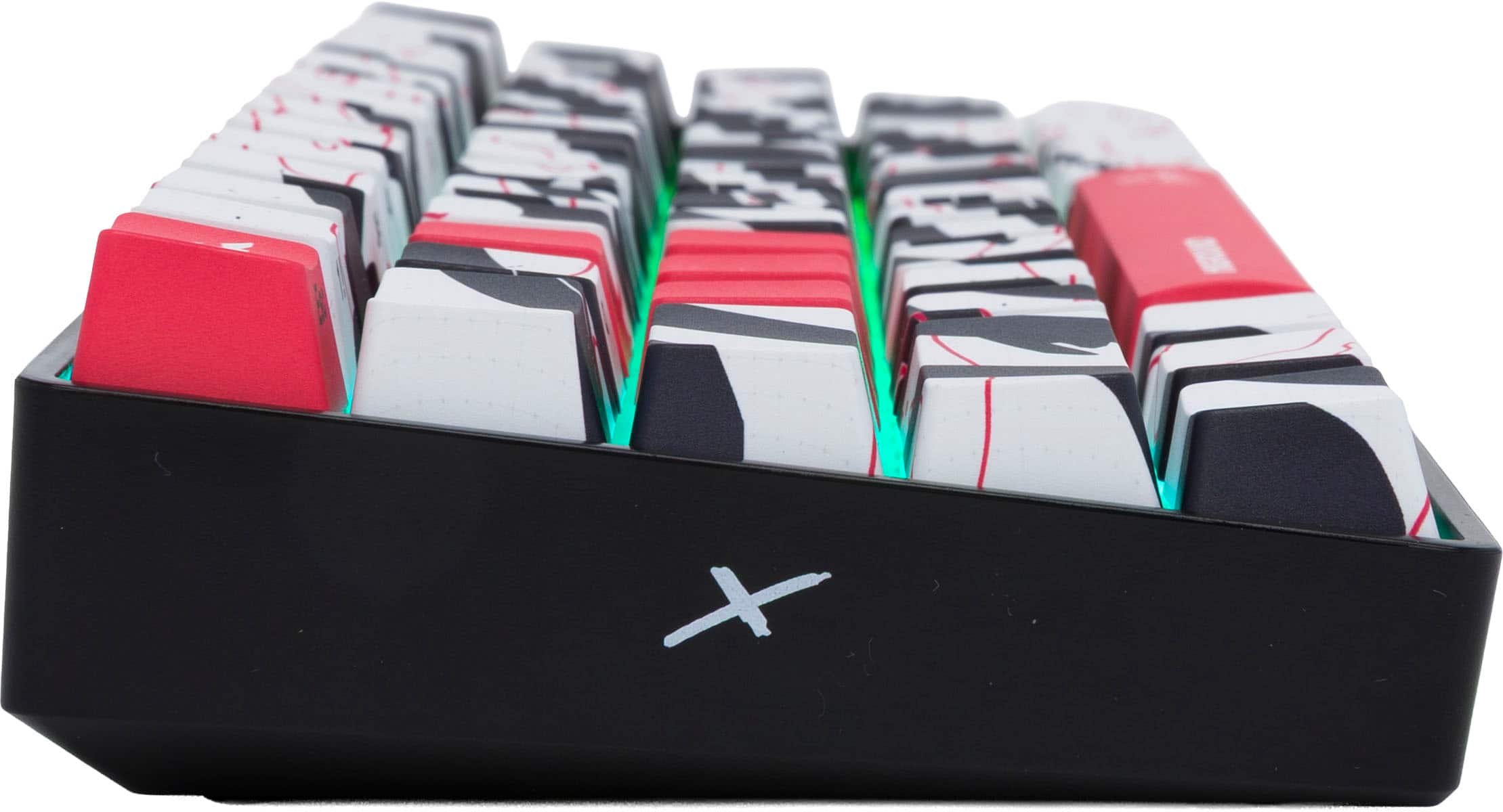 Left. Higround - Basecamp 65HE 65% Wired Magnetic Linear Dynamic Actuation Switch Gaming Keyboard w/ Rapid Trigger & RGB - 100 Thieves - Team Issue.