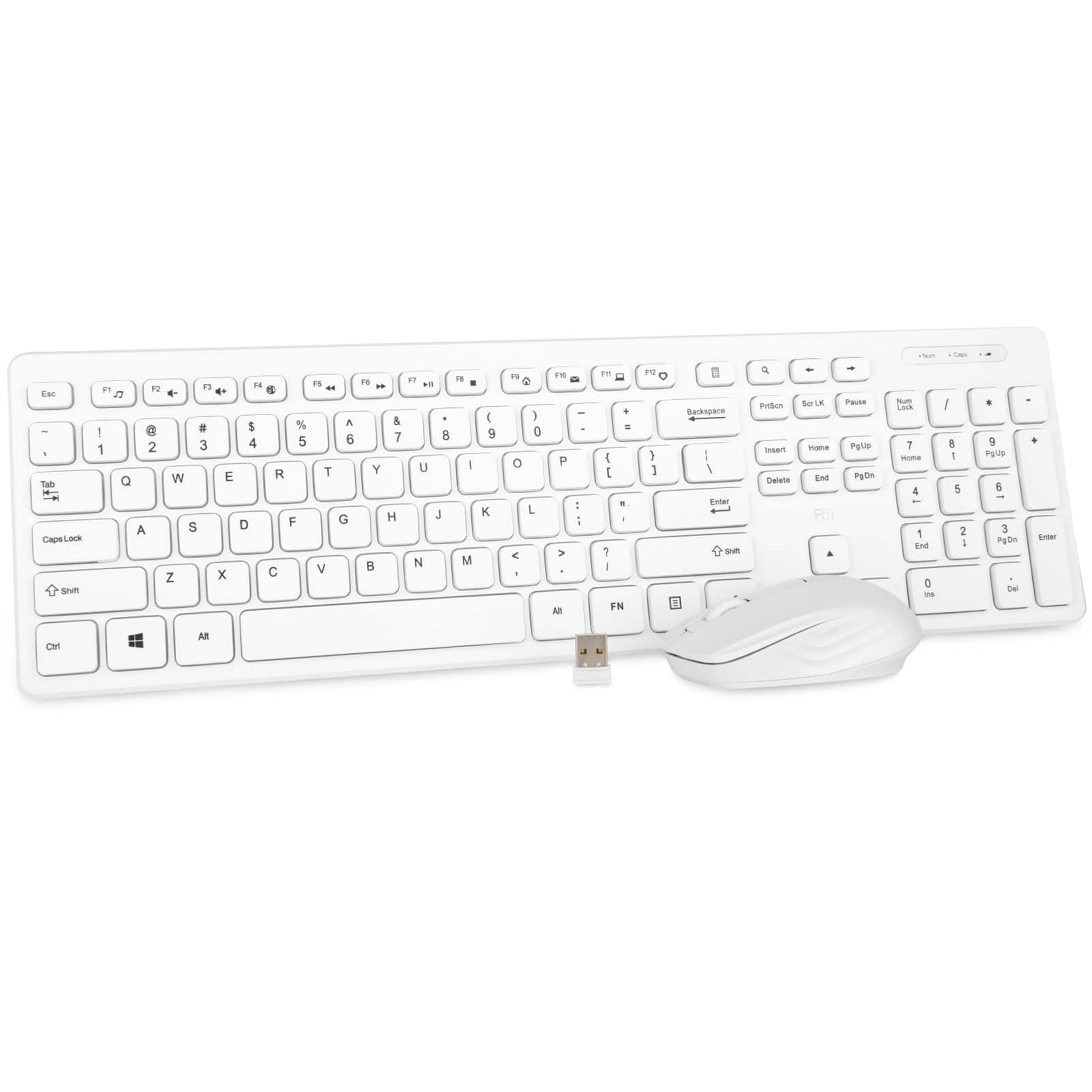 Earthley Blooms - Wireless And Mouse Combo Standard Office Pc Optical Mice - Wireless - White
