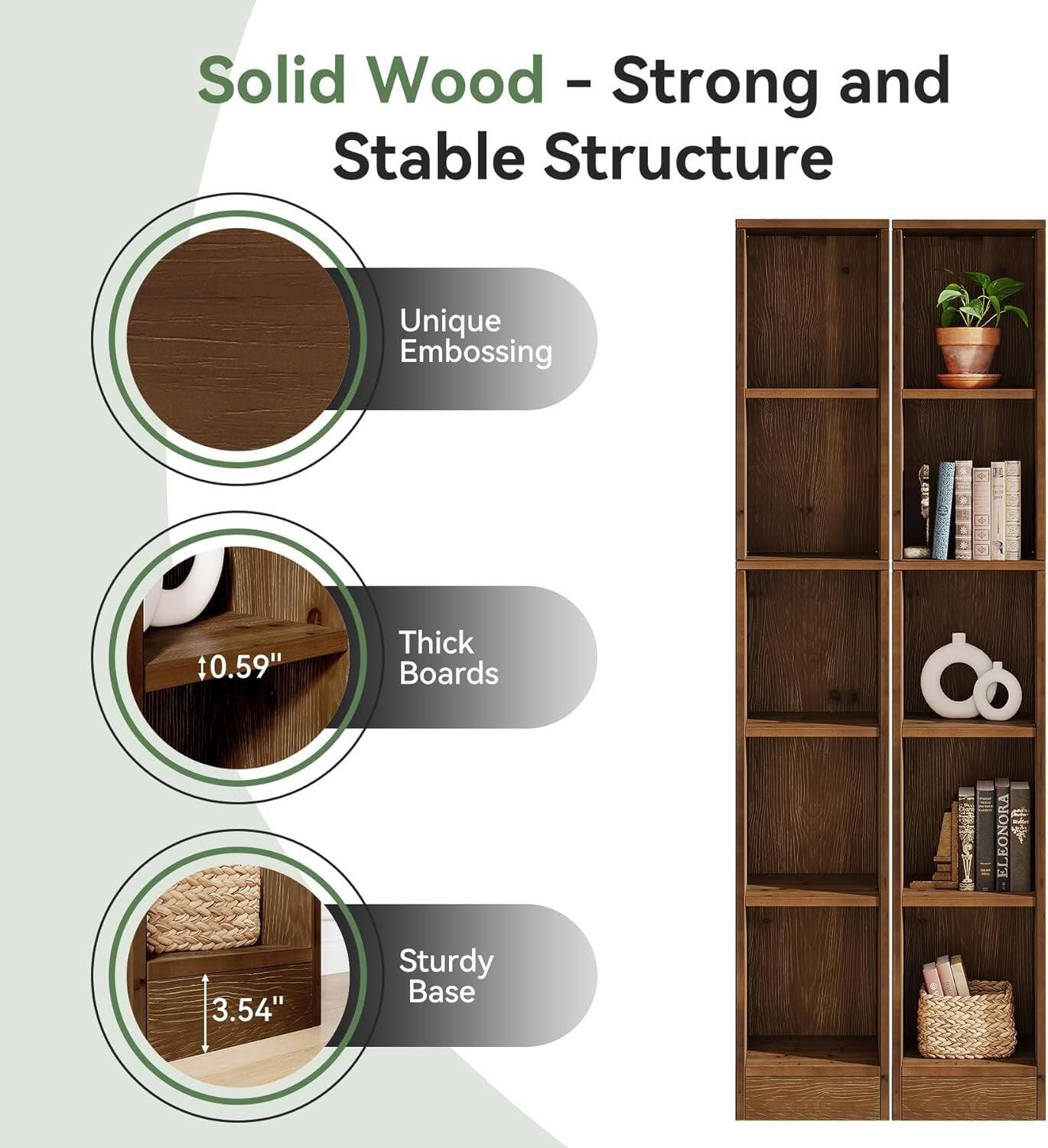 Solid Wood - Strong and Stable Structure

Unique Embossing

Thick Boards
$0.59"

Sturdy Base
3.54"