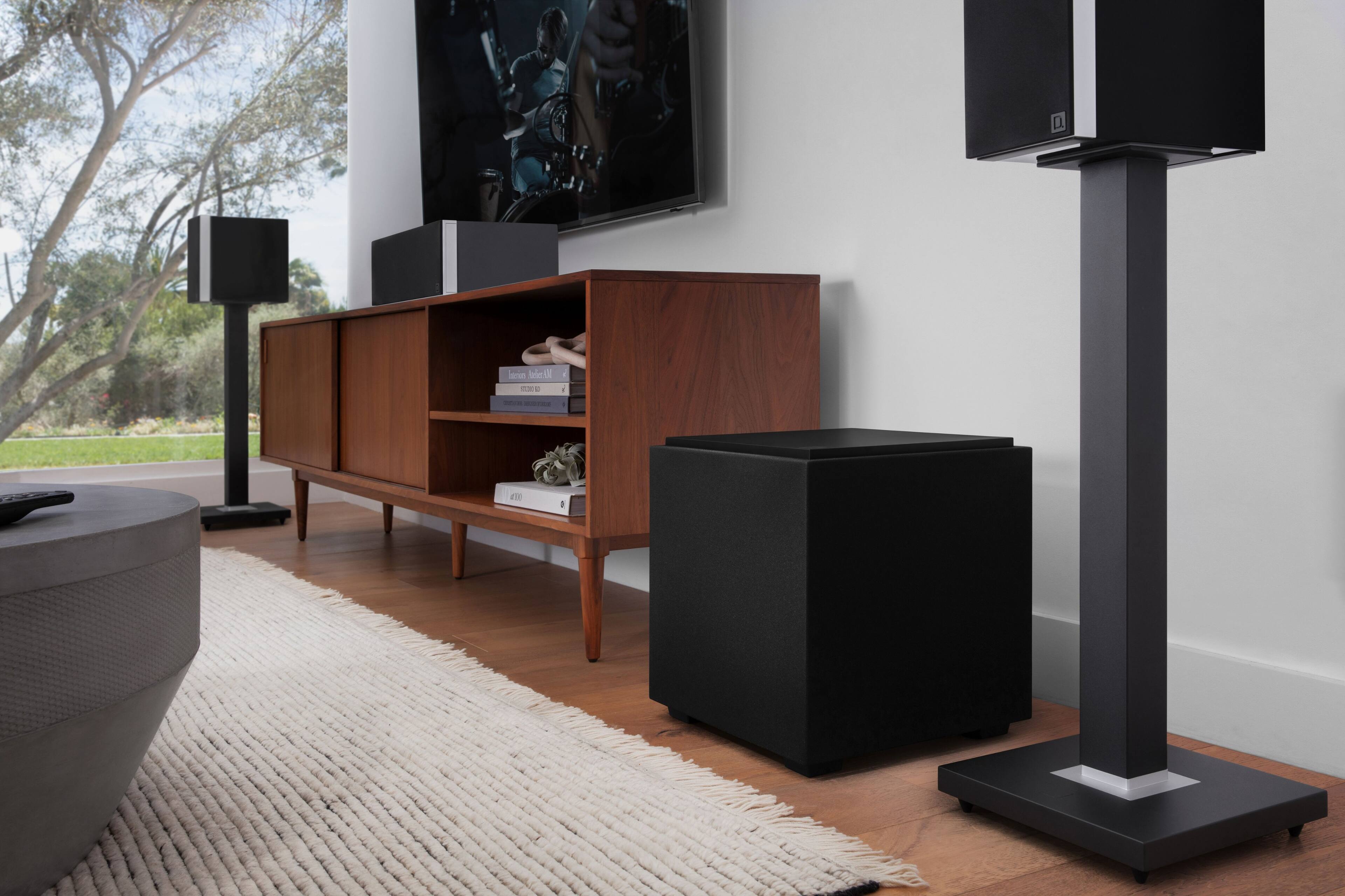 Alt View 14. Definitive Technology - Descend DN10 10" Sub, 3XR Architecture, 500W Peak Class D Amplifier, (2) 10" Bass Radiators - Black.