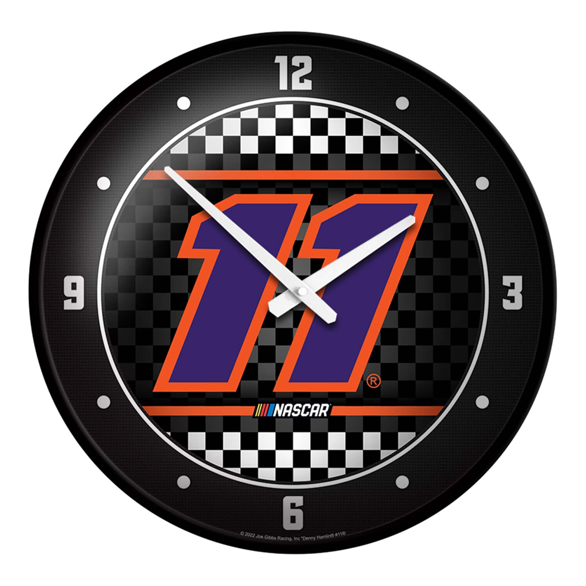 The Fan-Brand - Denny Hamlin 17.5" Modern Disc Wall Clock - Multicolor