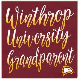 Jardine - Winthrop Eagles 10'' x 10'' Grandparent Plaque - Maroon