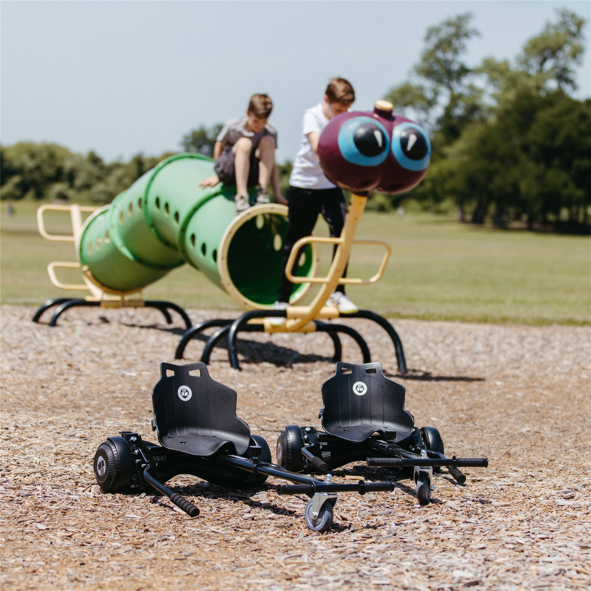 Alt View 7. GoTrax - Hoverboard and Hoverkart Combo, Kids Ages 8+, Unisex - Black.