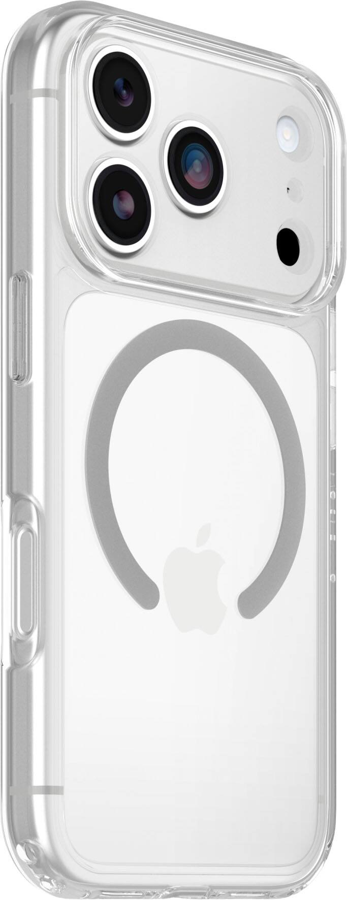 Angle. OtterBox - Lumen Series Hard Shell for Apple iPhone 18 Pro and Apple iPhone 17 Pro - Clear.