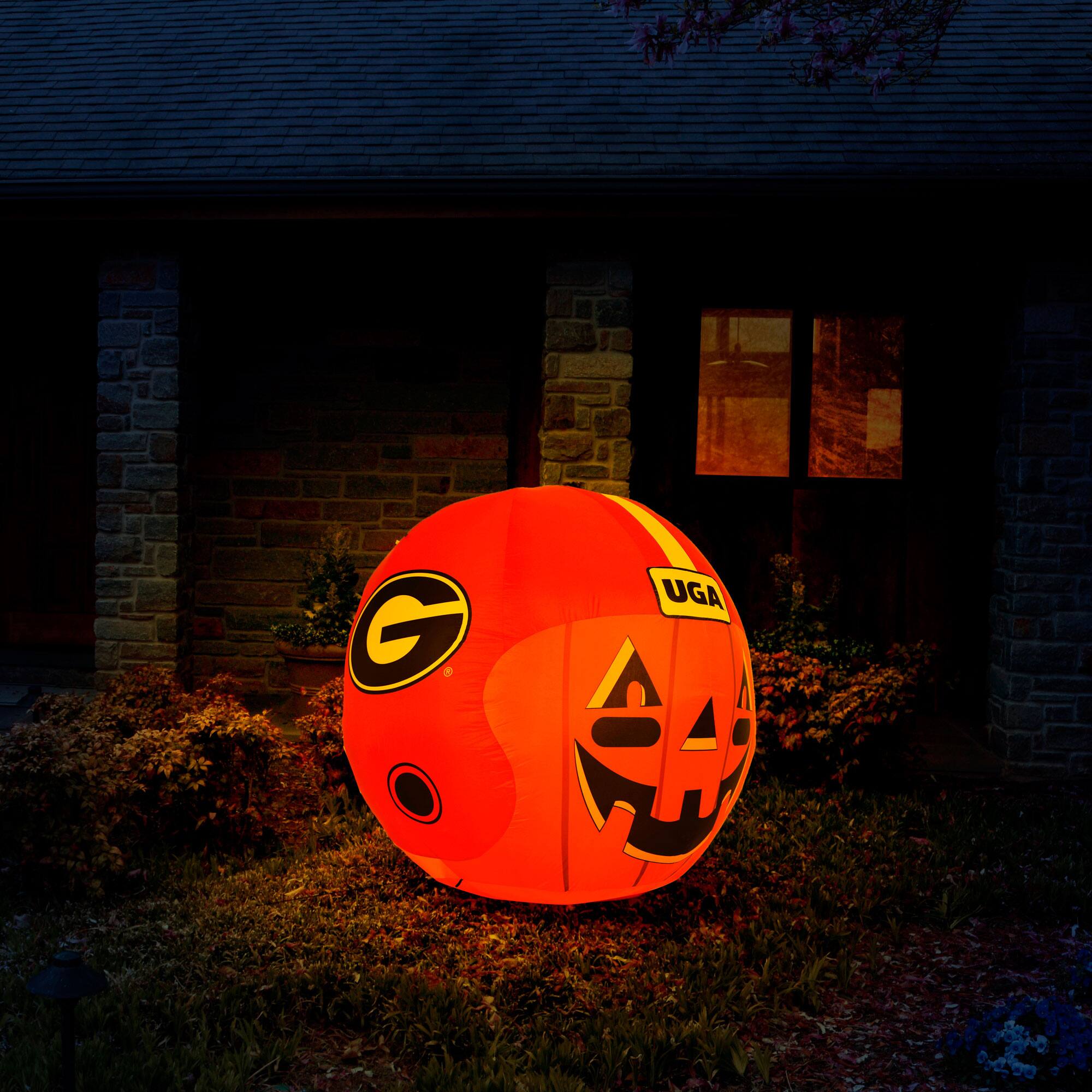 Alt View 2. Sporticulture - Georgia Bulldogs Jack-O-Helmet Inflatable - Multicolor.