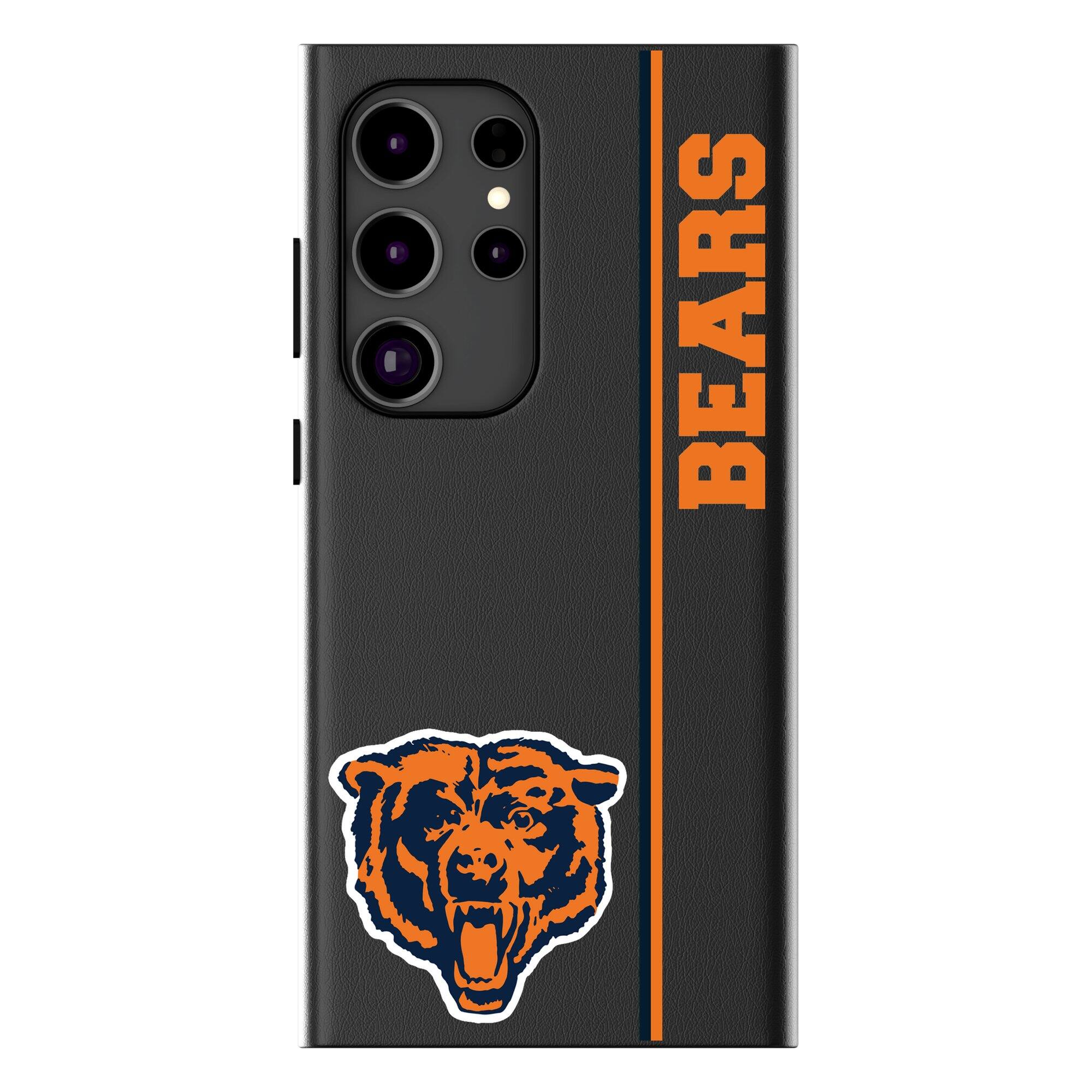 Front. Keyscaper - Chicago Bears Galaxy Magnetic Bump Case - S25 Ultra - Black.