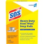 S.O.S - CloroxPro Heavy Duty Steel Wool Soap Pads, Multicolored, 15 Pads/Pack - Multicolor