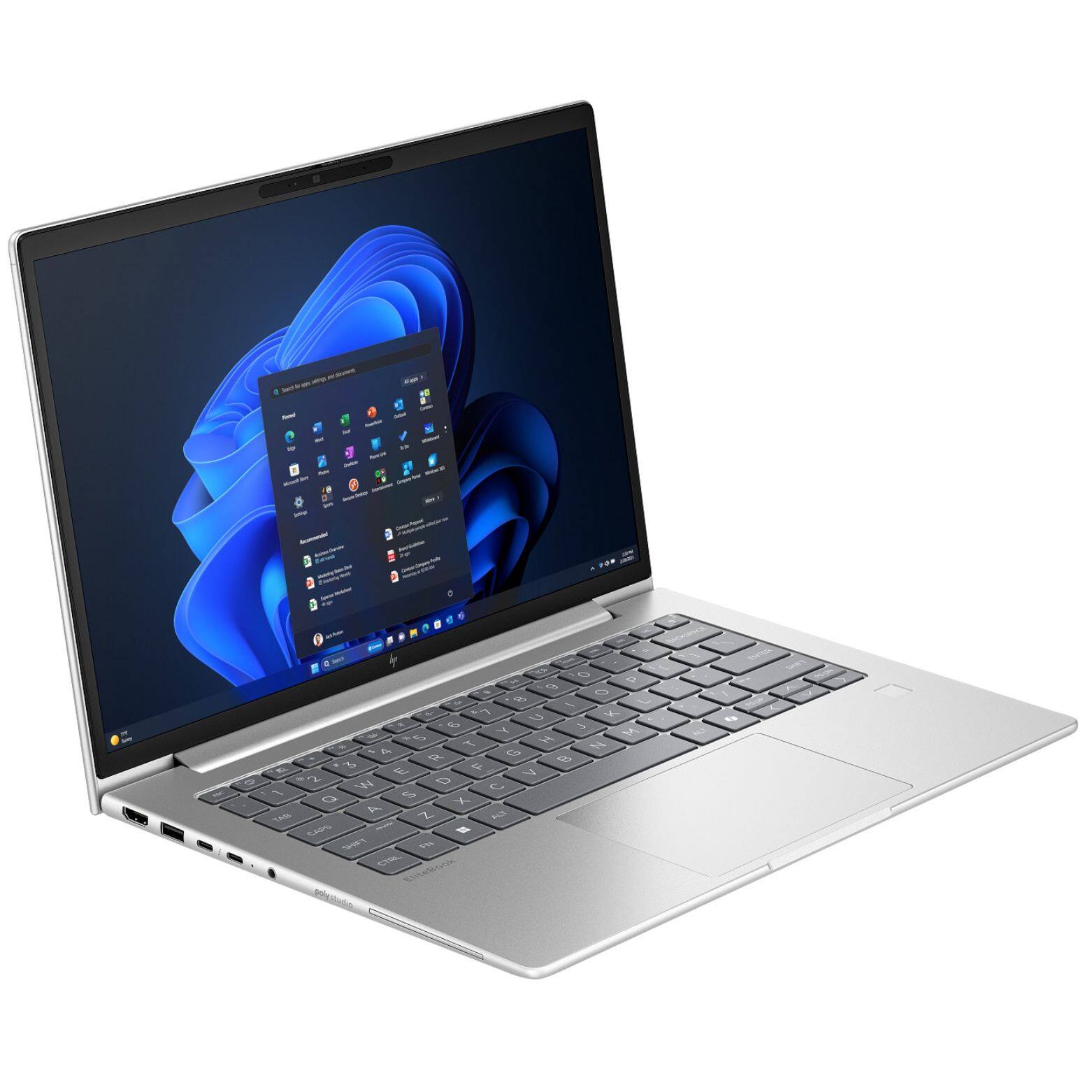 Alt View 2. HP - EliteBook 6 G1ah 14" WUXGA IPS AMD Ryzen 5 220 3.2 GHz up to 4.9 GHz 32GB DDR5 256GB SSD Windows 11 Pro - Silver.