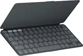 Logitech - Keys-To-Go 2 Slim Portable Bluetooth Keyboard for iPad, iPhone, Mac, and Apple TV With Built-in Cover - Graphite