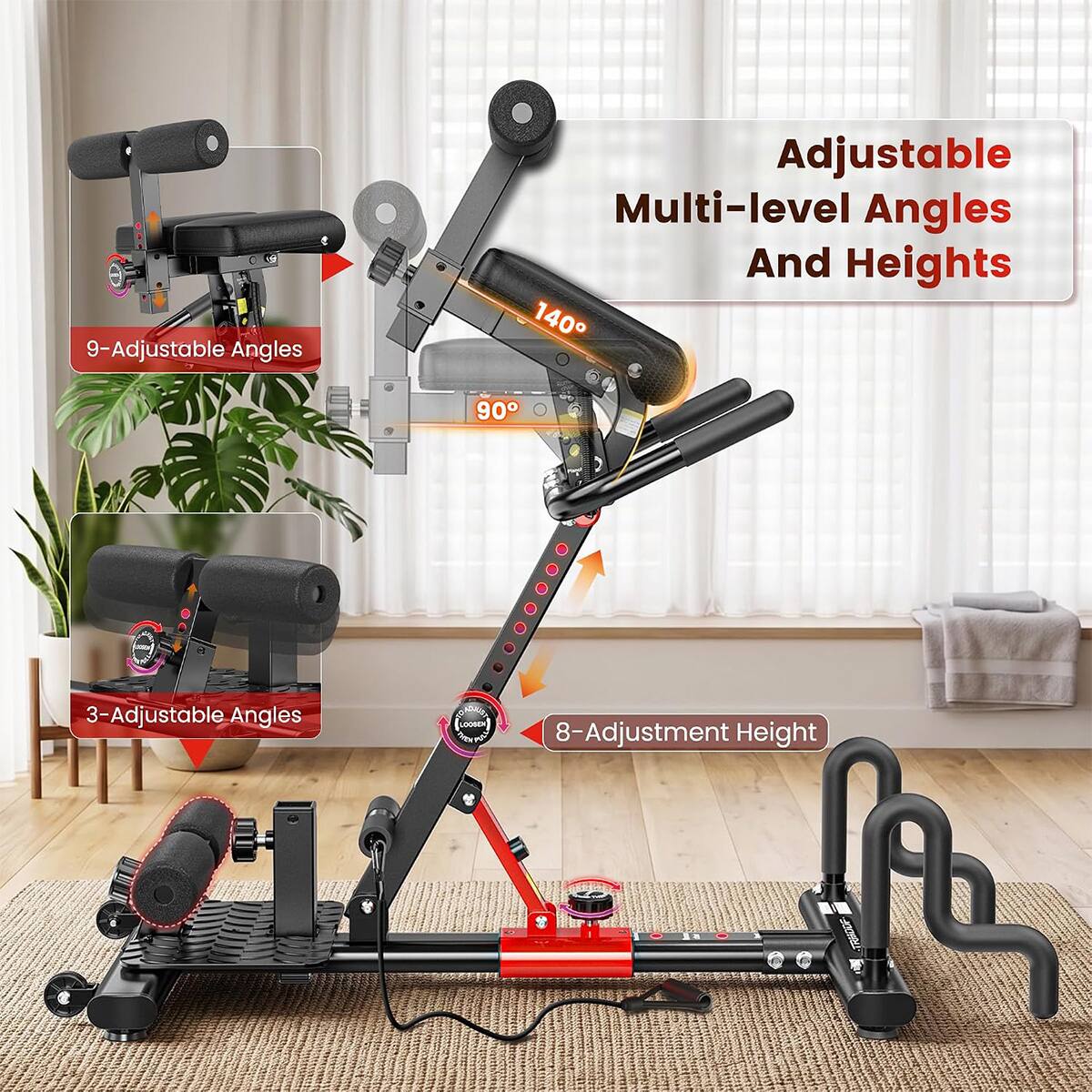 Adjustable Multi-level Angles And Heights

9-Adjustable Angles

3-Adjustable Angles

8-Adjustment Height

LOOSEN THE SPOOL