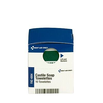 FIRST AID ONLY  
Castile Soap  
Towelettes  
10 Towelettes  

Lift and Remove  

FAE-4004