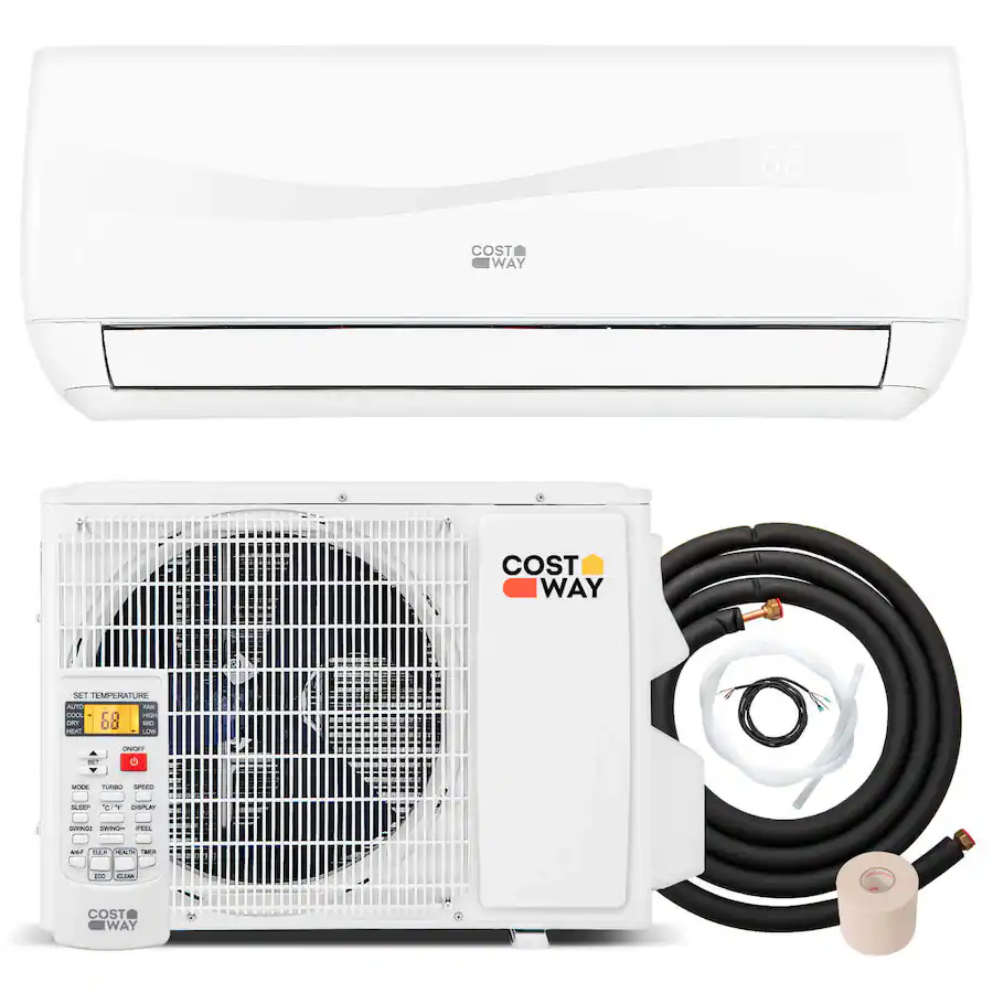 Costway 9000 BTU Mini Split Air Conditioner Heater with Ton