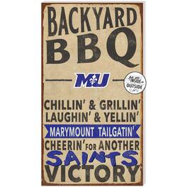 Jardine - Marymount Saints 11'' x 20'' Indoor/Outdoor BBQ Sign - Brown