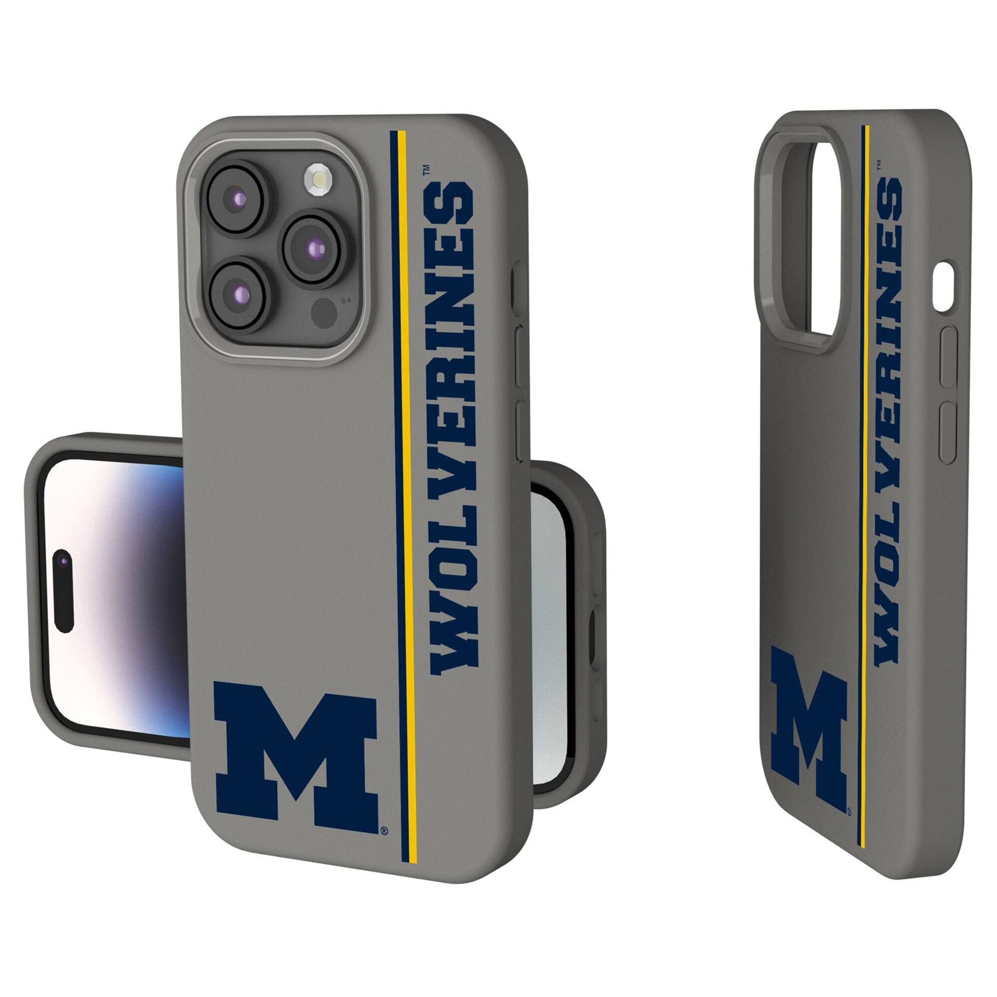 Keyscaper - NCAA - Michigan Wolverines iPhone Soft Touch Case - 15 - Gray