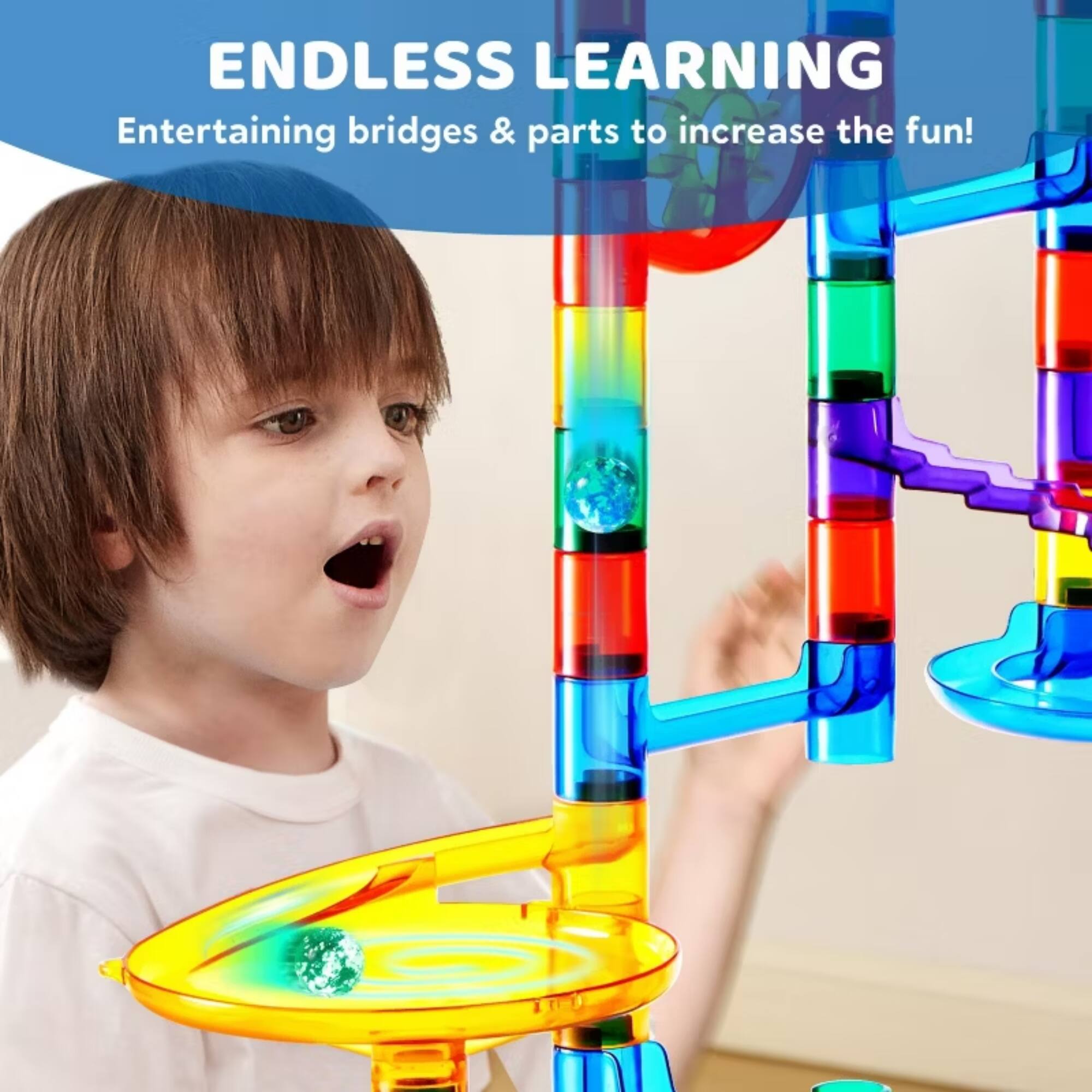 ENDLESS LEARNING  
Entertaining bridges & parts to increase the fun!