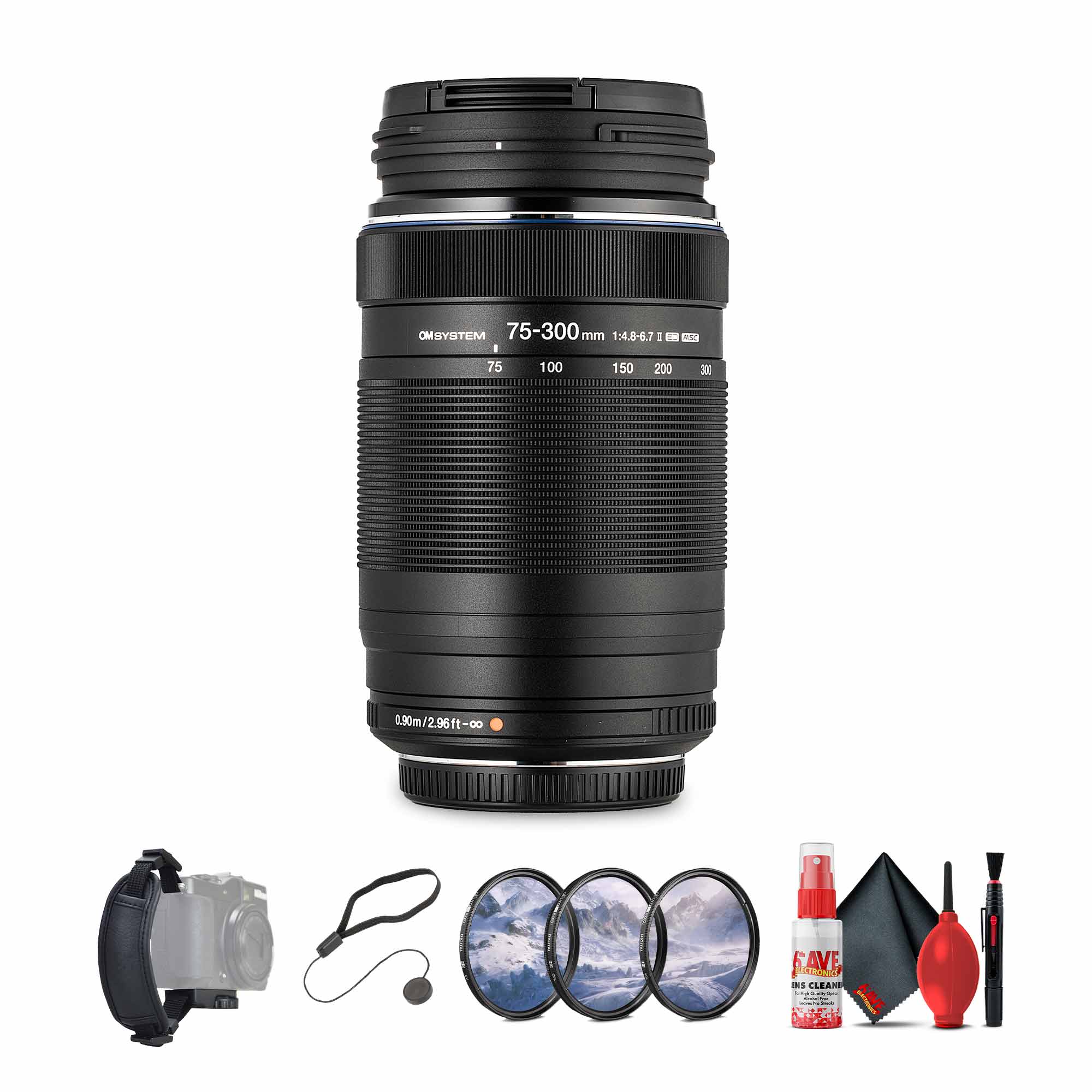 OM System - M.Zuiko Digital ED 75-300mm F4.8-6.7 black II Lens Bundle - Black price history on PriceWatchPro
