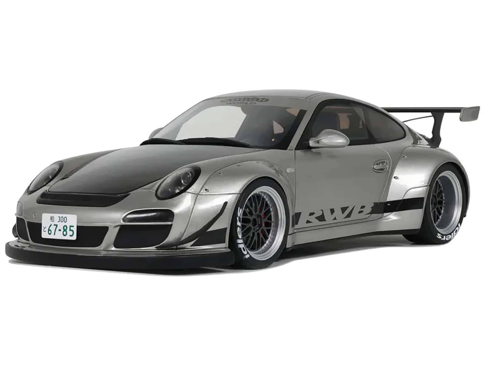 2024 Porsche 911 RWB Abu Silver Metallic with Black Hood 1/18 Model Car by GT Spirit price history on PriceWatchPro
