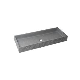 Alfi - 39" Solid Concrete Matte Trough Sink for the Bathroom - Gray