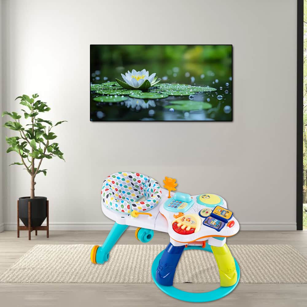 Hivvago - 3-in-1 Baby Activity Play Center with Musical Learning Tabletop - White