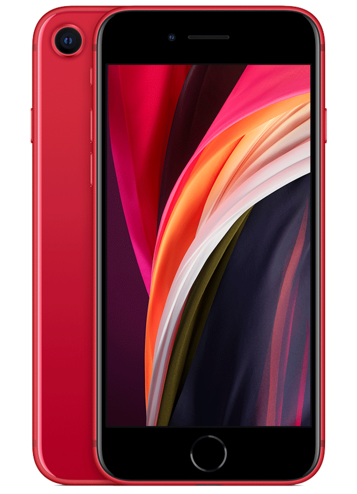 Front. Apple - Pre-Owned Good iPhone SE (2020) 64GB (Unlocked) - Red.