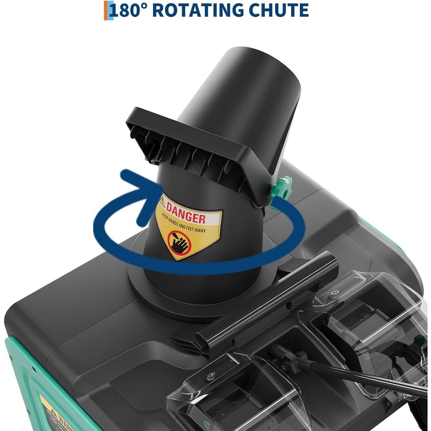 180° ROTATING CHUTE

DANGER
KEEP HANDS AND FEET AWAY
