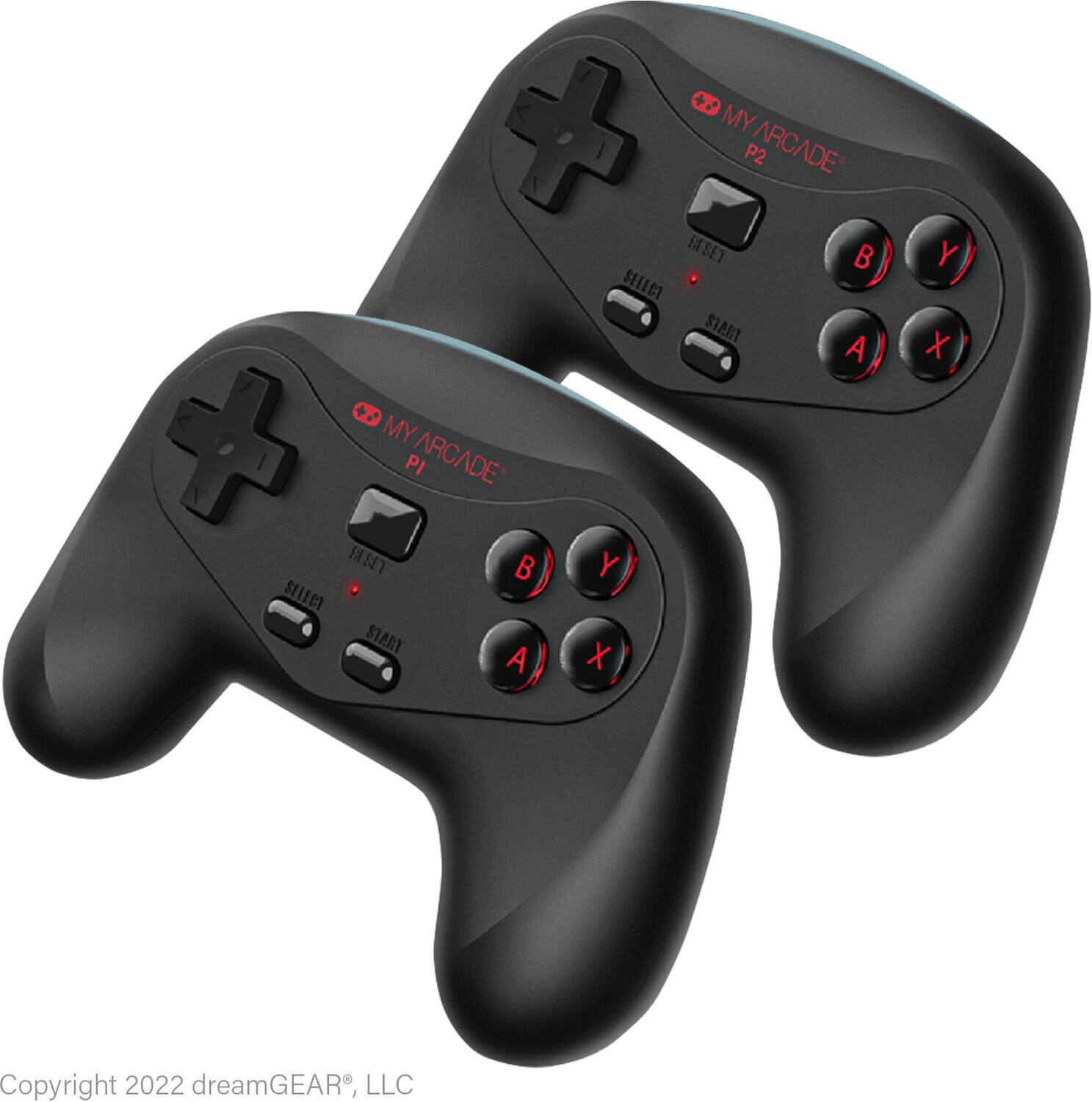 MY ARCADE P1  
MY ARCADE P2  

SELECT START  
B Y  
A X  

Copyright 2022 dreamGEAR®, LLC