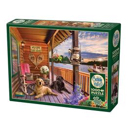 Outset Media - Outset Media: 1000 Piece Puzzle: Welcome To The Lake House - Reference Poster Included