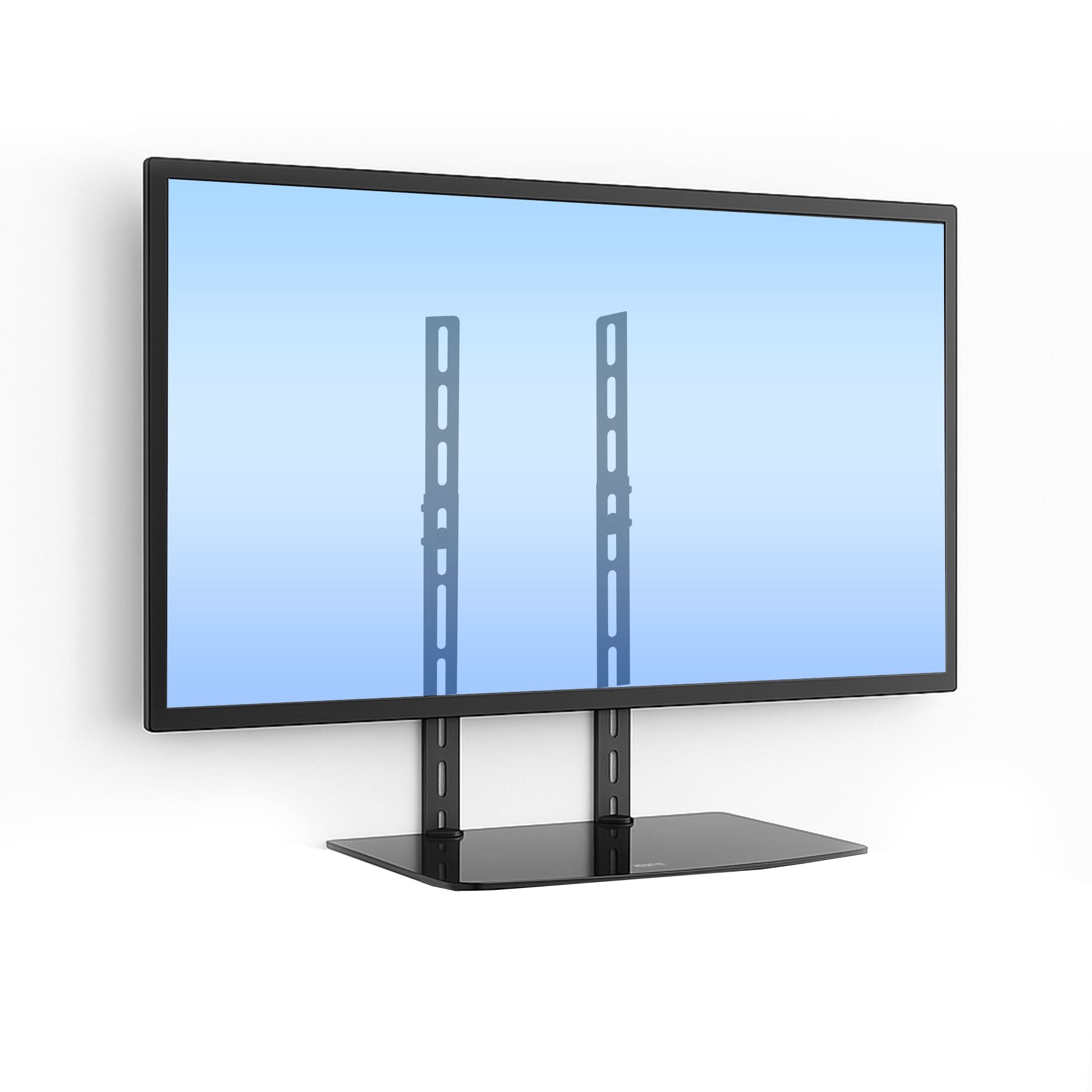 Alt View 5. Mount-It! - Single Floating AV Component Shelf with VESA TV Mount Compatibility & Open Airflow Design for Media Devices, Black - Black.