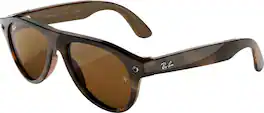 Ray-Ban Meta - (Gen 3) Aviator - AI Glasses with Camera - Brown Lenses - Havana