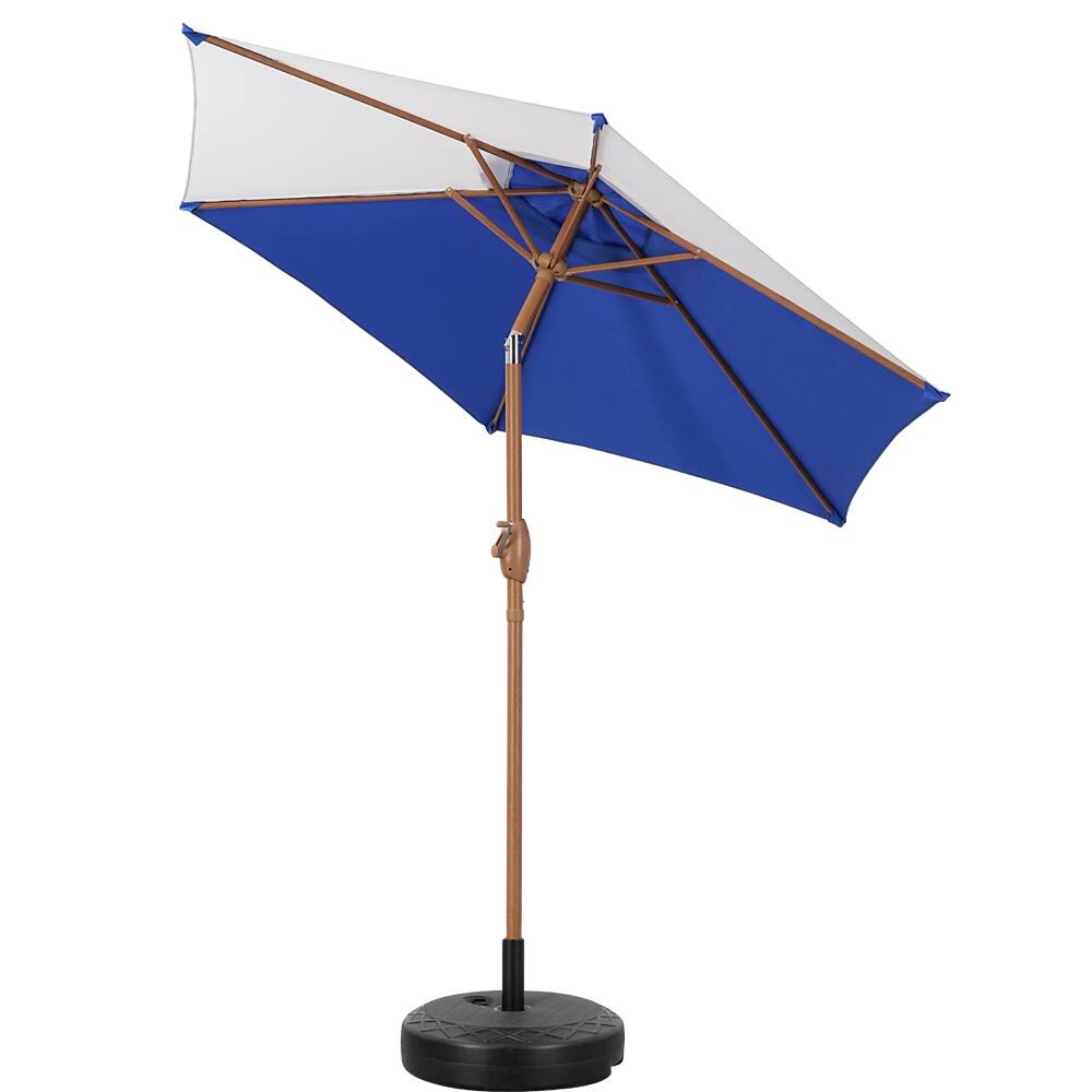 Back. Ainfox - Ainfox 7.5ft Contrast Color Patio Umbrella Tilt - Blue.