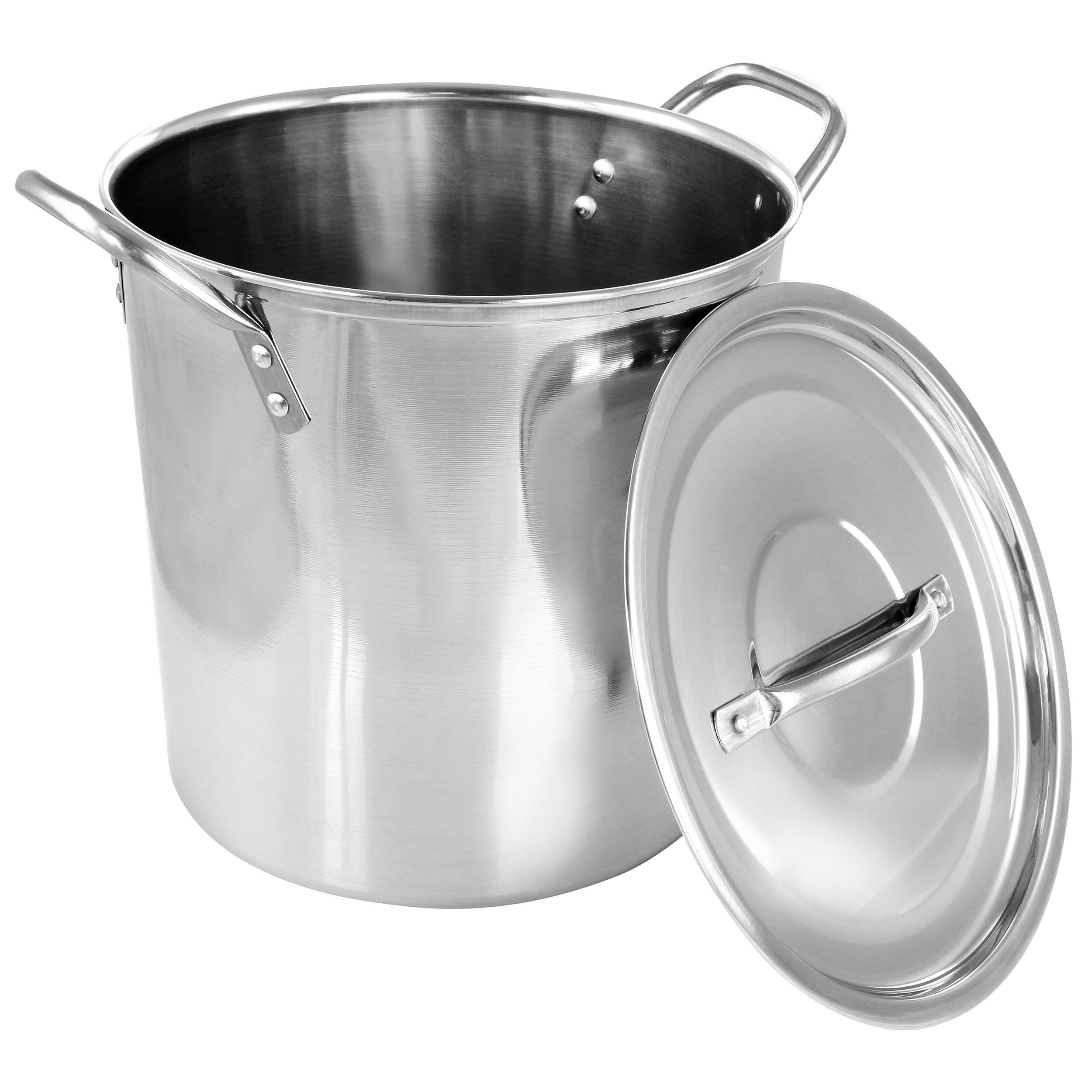 Alt View 1. Gibson - Gibson Everyday Whittington 8 Quart Stainless Steel Stock Pot with Lid - Silver.