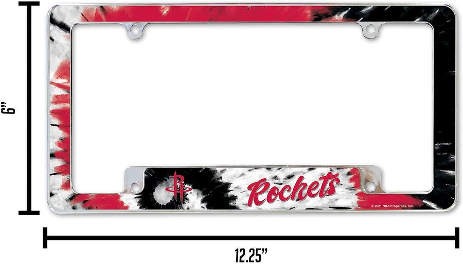 Houston Rockets License Plate Rico Industries Houston Rockets Chrome Metal License Plate Frame with ...