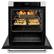 Angle. ZLINE - ZLINE 30 in. True Convection Wall Oven w/ Air Fry in Satin Stainless Steel w/ White Door - Satin Stainless Steel.