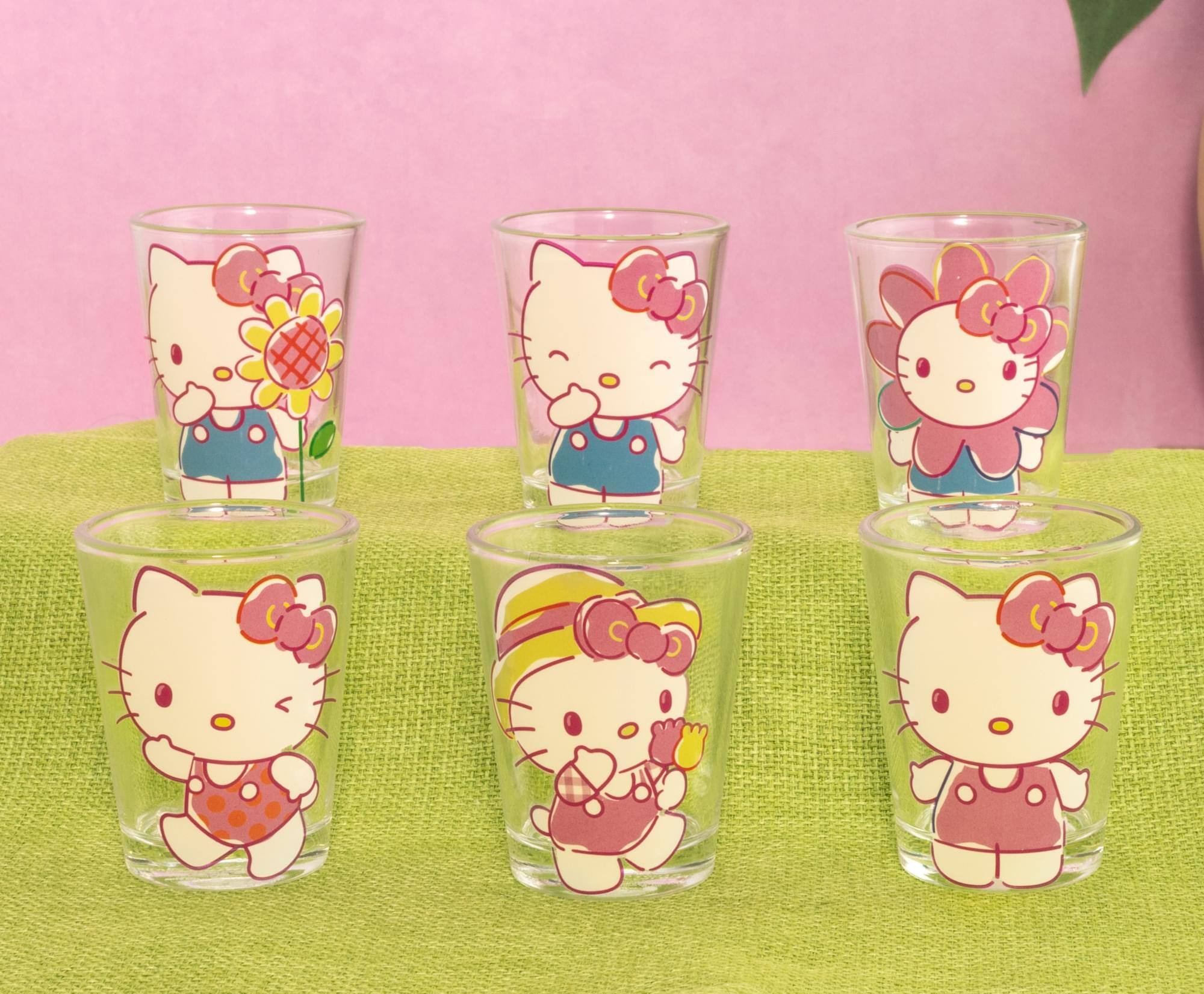 Alt View 4. Hello Kitty - Sanrio Hello Kitty Springtime 2-Ounce Mini Shot Glasses | Set of 6 - Multi-Color.