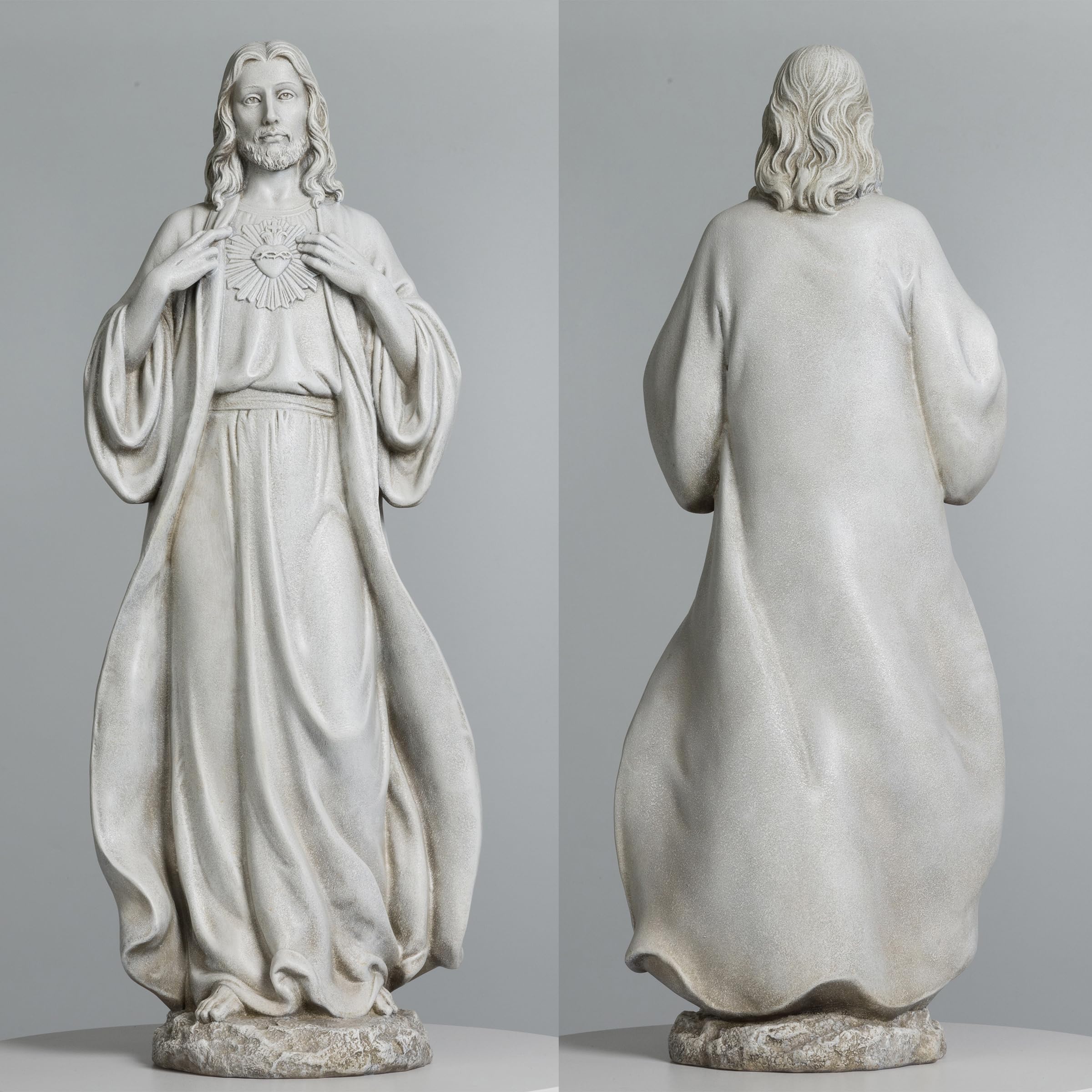 Alt View 4. Refined Abode Design - Bc Sacred Heart Of Statue 24 5 H For Garden Outdoor Yard Patio Lawn Hallway Religious Gift Handpainted By.