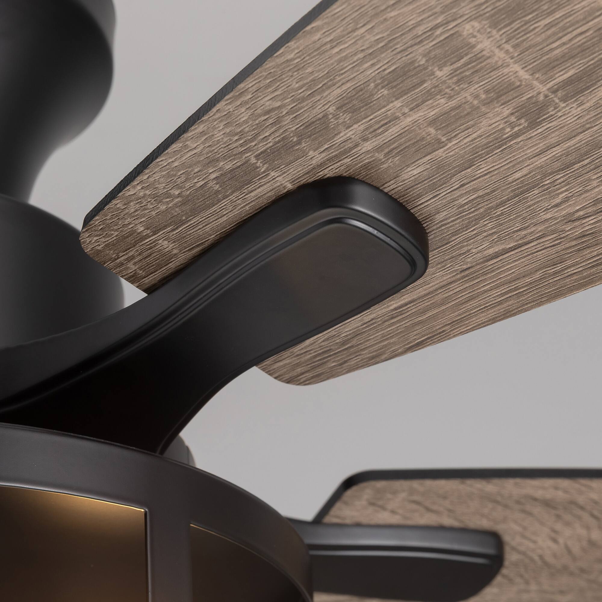 Alt View 4. Siljoy - 42 Inch Black Farmhouse Matte Ceiling Fan with Lights Flush Mount 5 Blades Low Profile for Bedroom Living Room Patio - Matte Black.